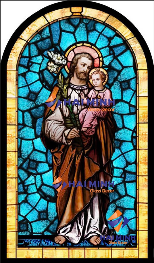 Tranh kính Thánh Giuse bế Chúa Hài Đồng – Biểu tượng của tình phụ tử và sự bảo trợ thiêng liêng